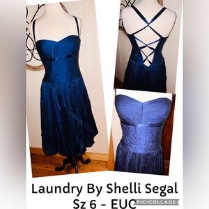 Laundry by Shelli Segal Navy Blue Dress Sz 6